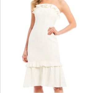 NWT Antonio Melani Ivory Strapless Sofia Dress